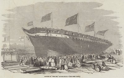Launch of The Esk, at Millwall by Edwin Weedon